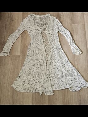 Mossimo Supply Co. Open Weave Cream Knit Top
